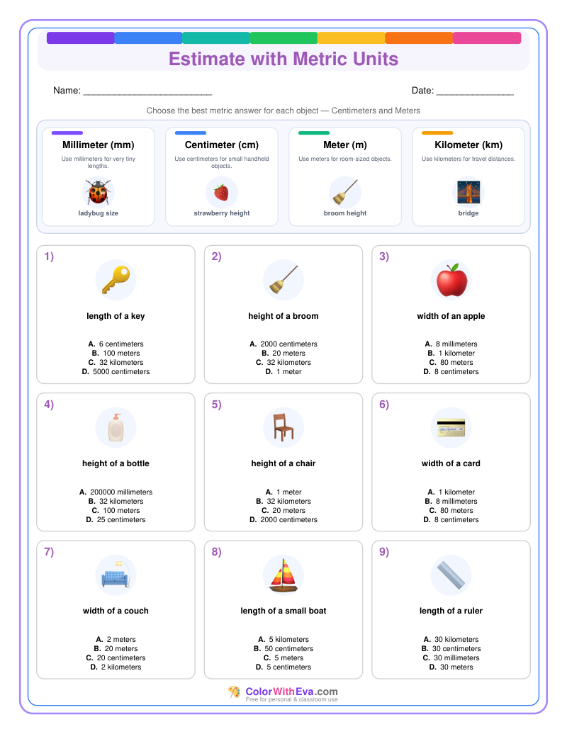 Metric Measurement Estimates: Level 2 (Set 4) thumbnail