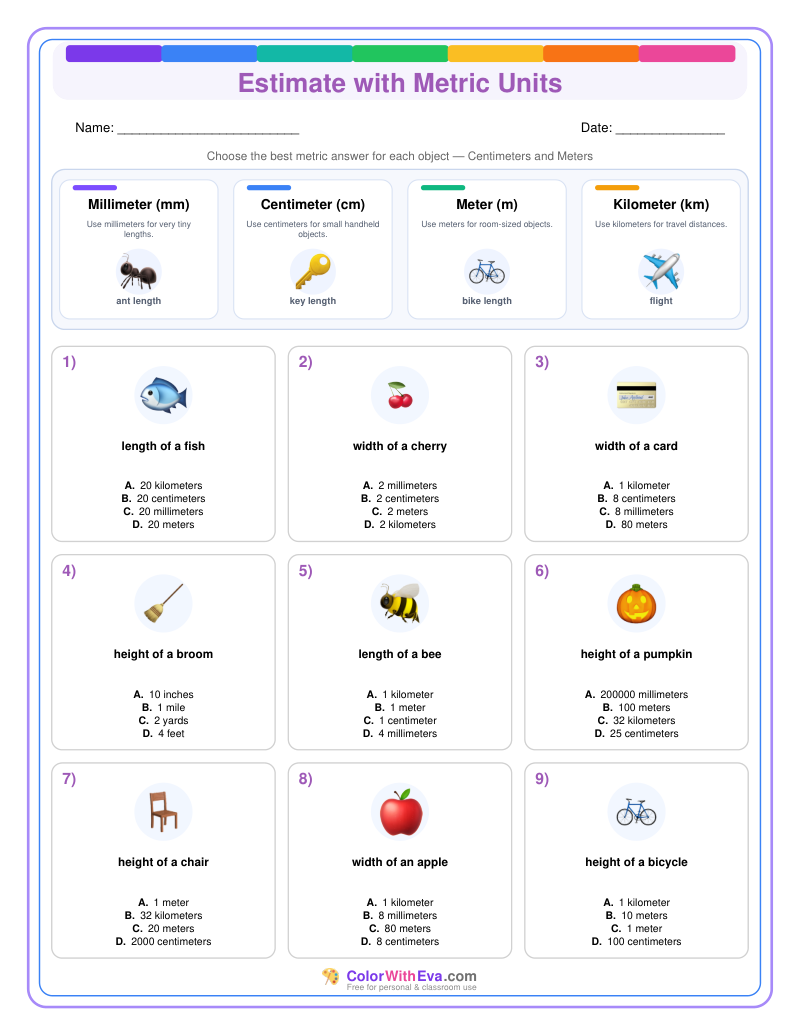 Metric Measurement Estimates: Level 2 (Set 5) thumbnail