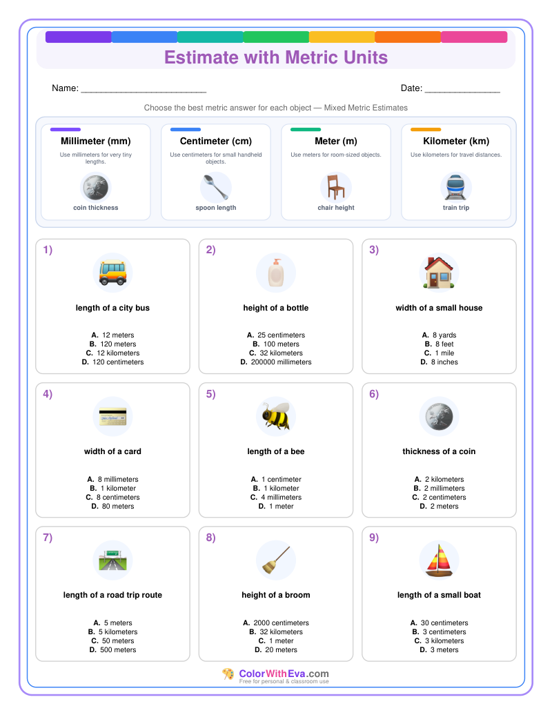 Metric Measurement Estimates: Level 4 (Set 2) thumbnail
