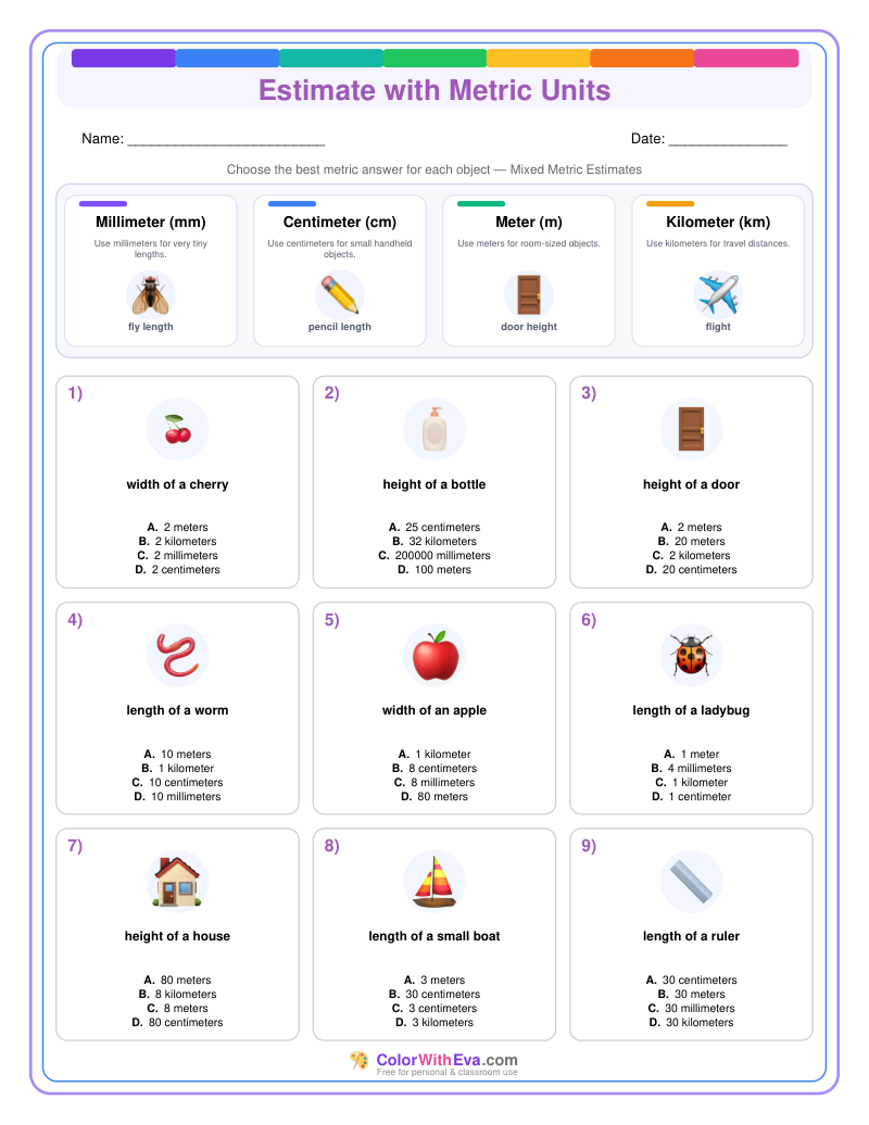 Metric Measurement Estimates: Level 4 (Set 3) thumbnail