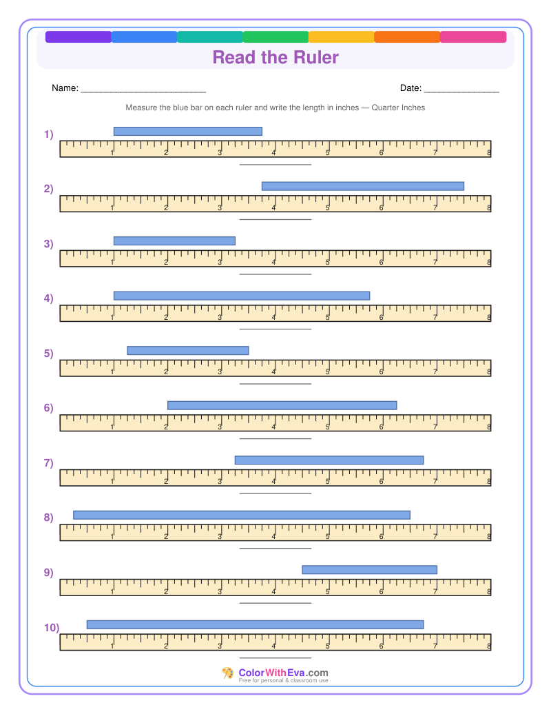 Ruler Measurement Practice: Level 3 (Set 2) thumbnail