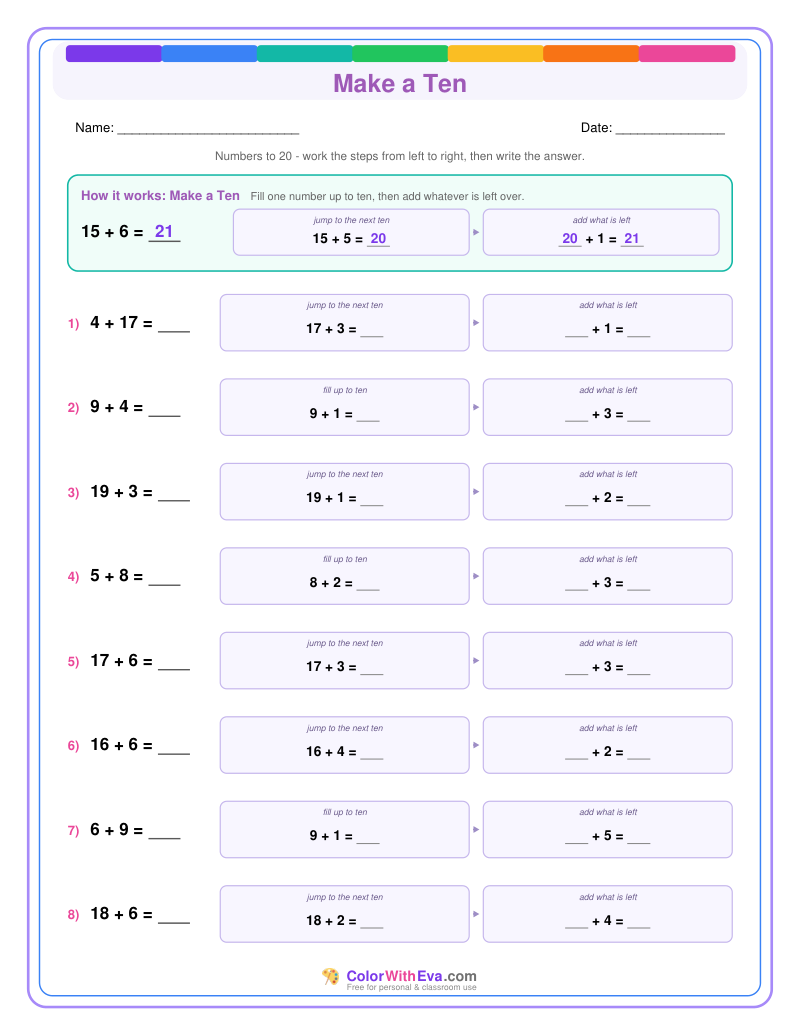 Make a Ten: Addition Level 1 (Set 1) thumbnail