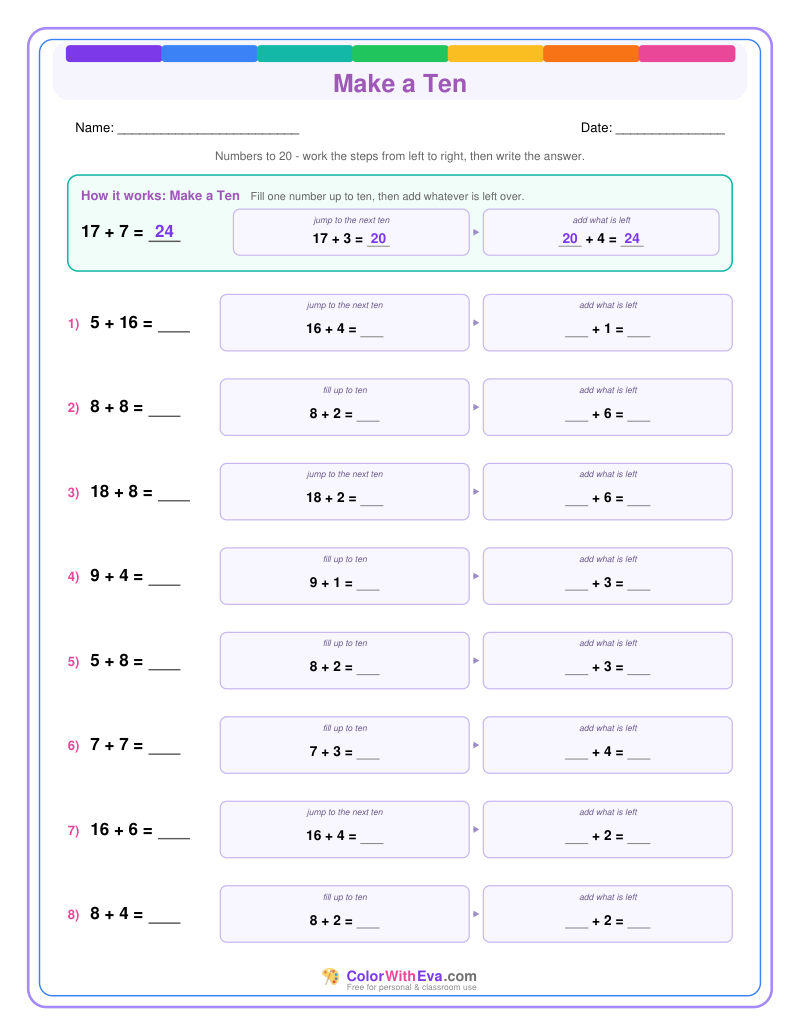 Make a Ten: Addition Level 1 (Set 2) thumbnail