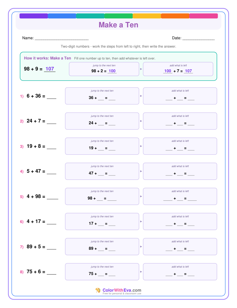 Make a Ten: Addition Level 2 (Set 2) thumbnail