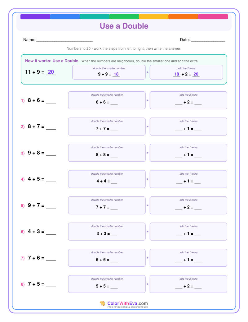 Use a Double: Addition Level 1 (Set 1) thumbnail