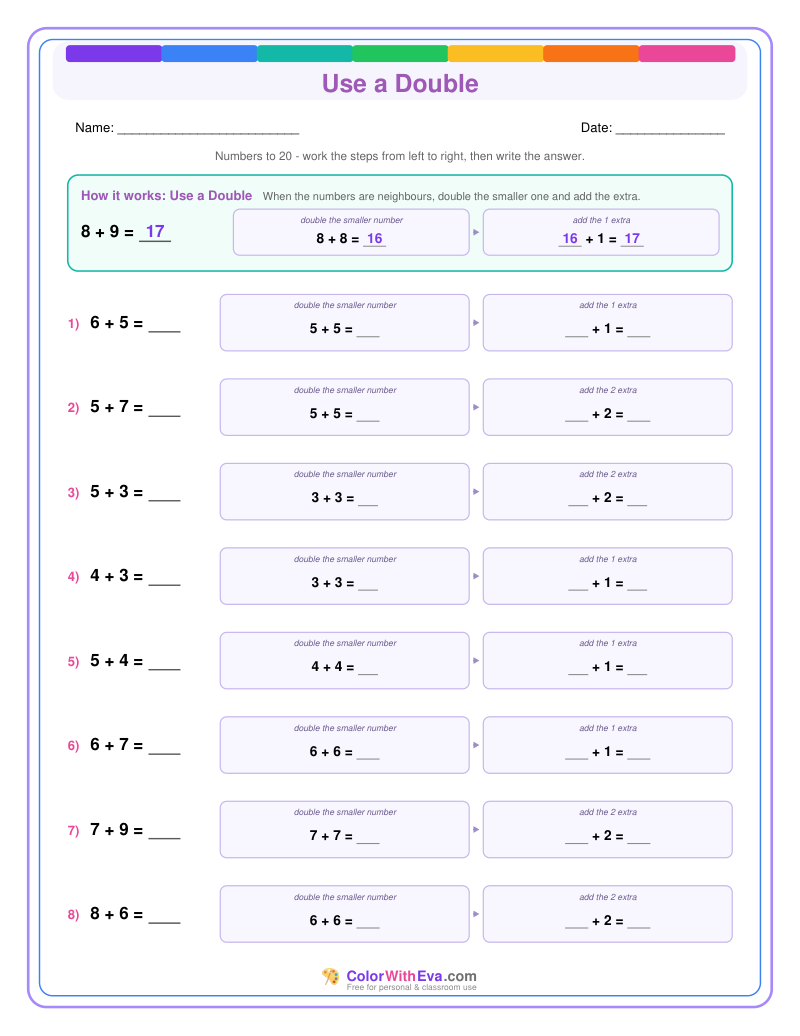 Use a Double: Addition Level 1 (Set 2) thumbnail