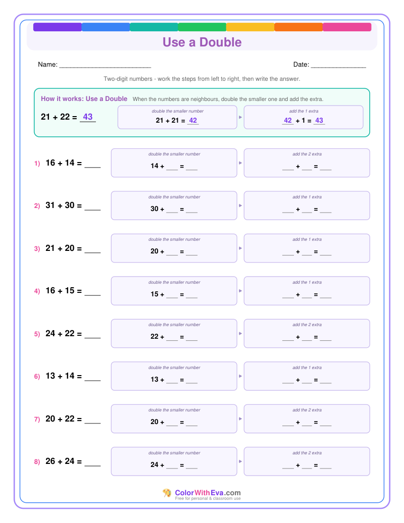 Use a Double: Addition Level 2 (Set 1) thumbnail