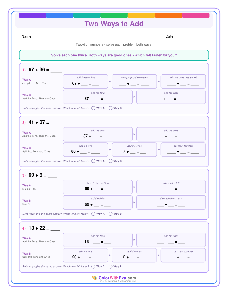 Two Ways to Add: Level 2 (Set 1) thumbnail