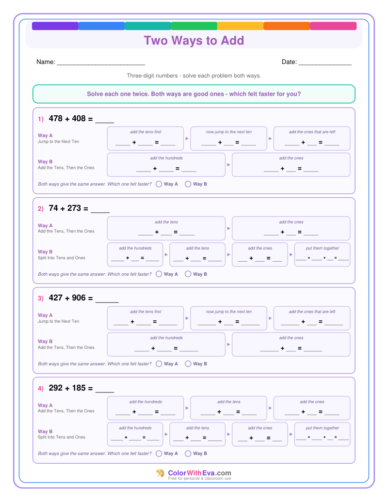 Two Ways to Add: Level 3 (Set 1) thumbnail