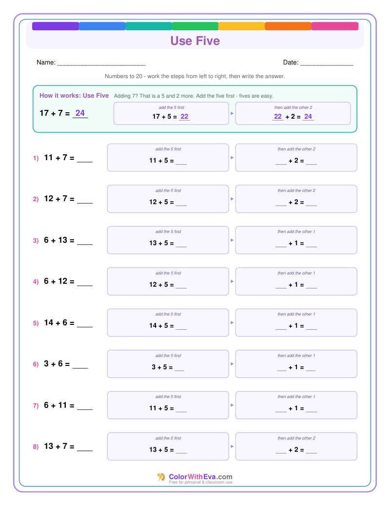 Use Five: Addition Level 1 (Set 2) thumbnail
