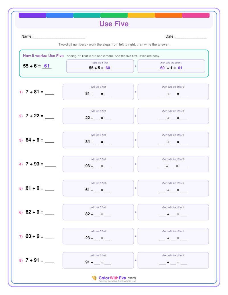 Use Five: Addition Level 2 (Set 1) thumbnail