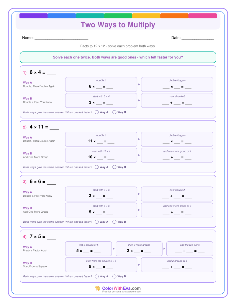 Two Ways to Multiply: Level 2 (Set 1) thumbnail