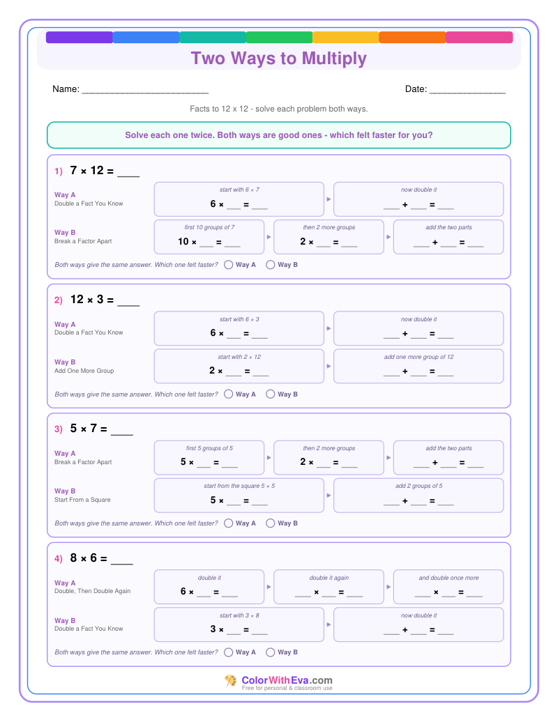 Two Ways to Multiply: Level 2 (Set 2) thumbnail