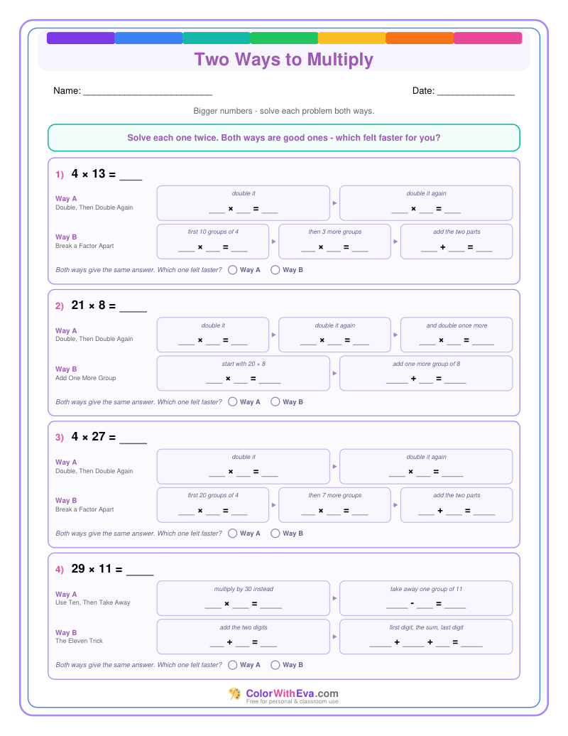 Two Ways to Multiply: Level 3 (Set 1) thumbnail