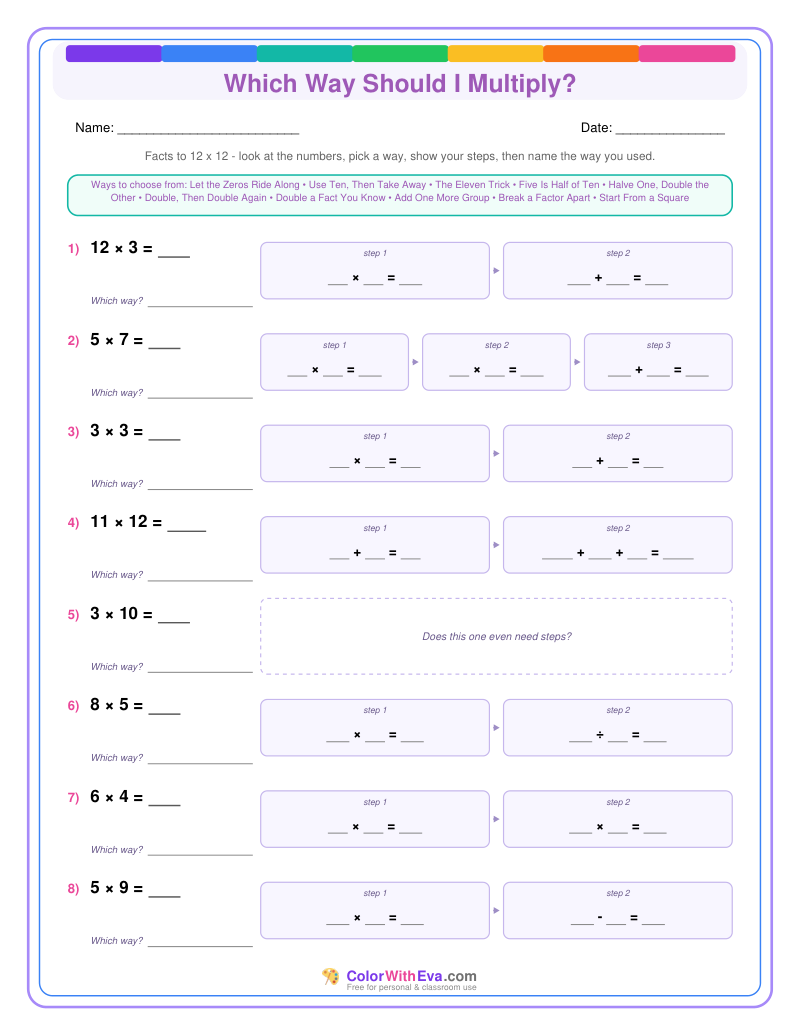 Which Way Should I Multiply? Level 2 (Set 1) thumbnail