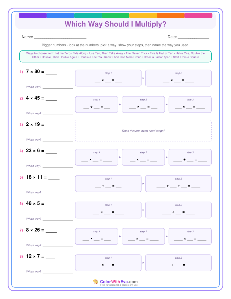 Which Way Should I Multiply? Level 3 (Set 1) thumbnail