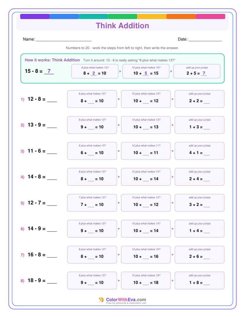 Think Addition: Subtraction Level 1 (Set 1) thumbnail