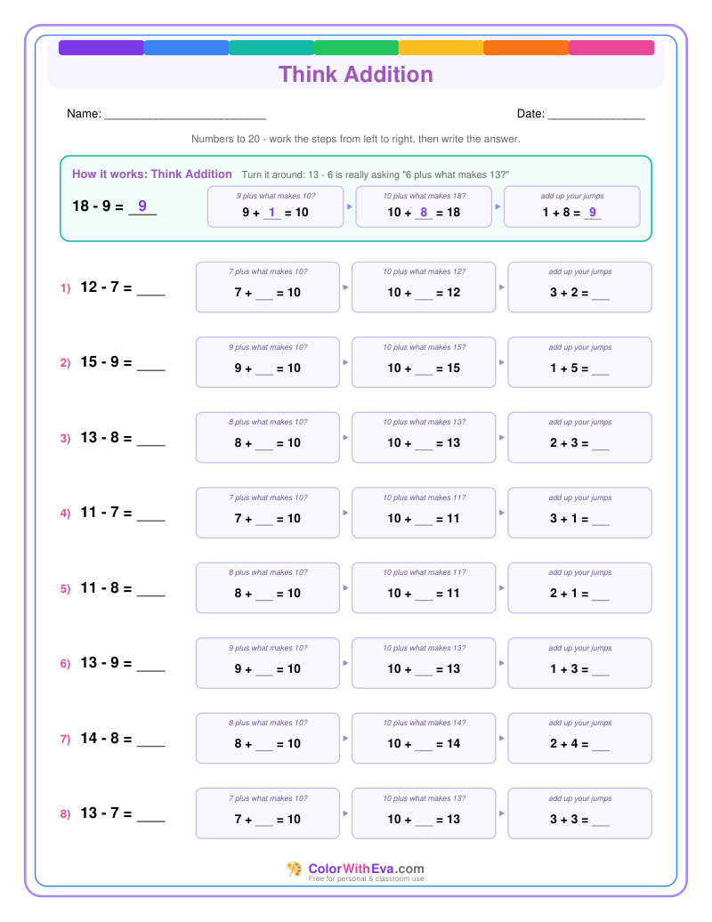 Think Addition: Subtraction Level 1 (Set 2) thumbnail