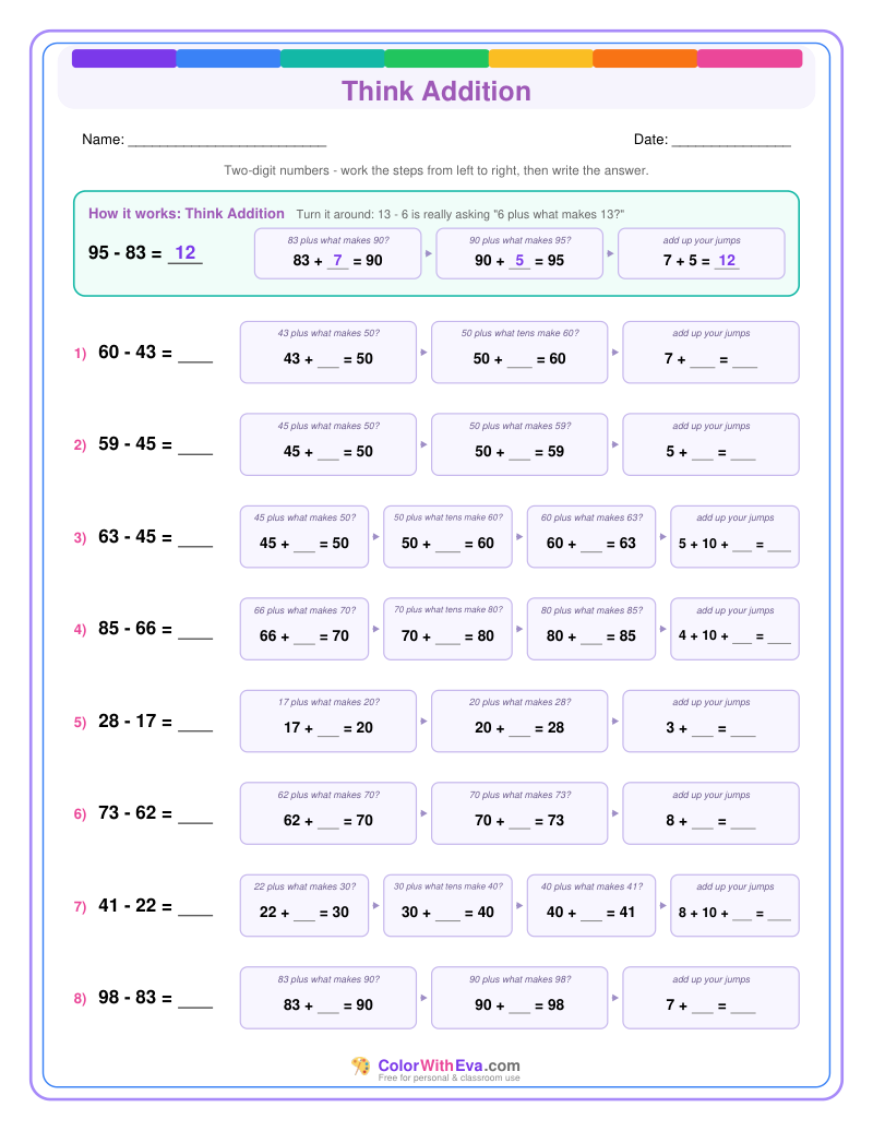 Think Addition: Subtraction Level 2 (Set 2) thumbnail