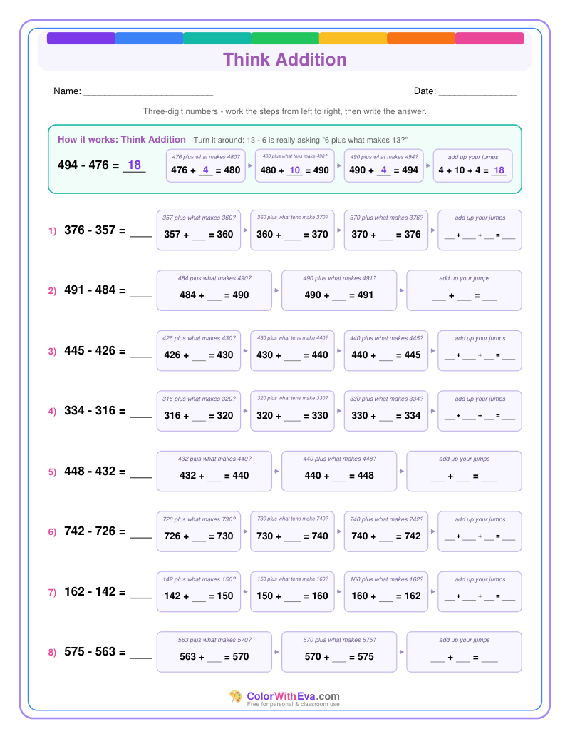 Think Addition: Subtraction Level 3 (Set 2) thumbnail