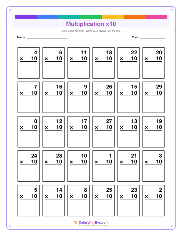 Multiply by 10 (Set 3) thumbnail