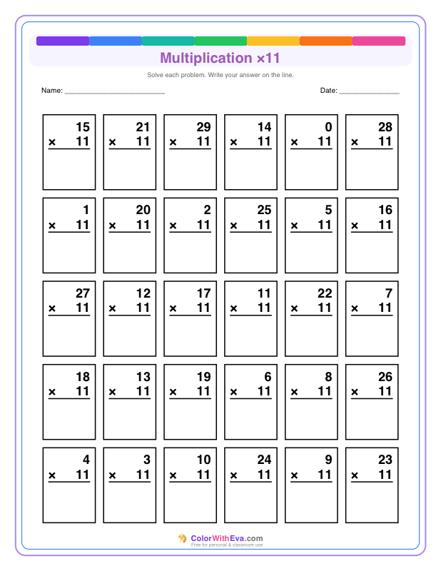 Multiply by 11 (Set 1) thumbnail