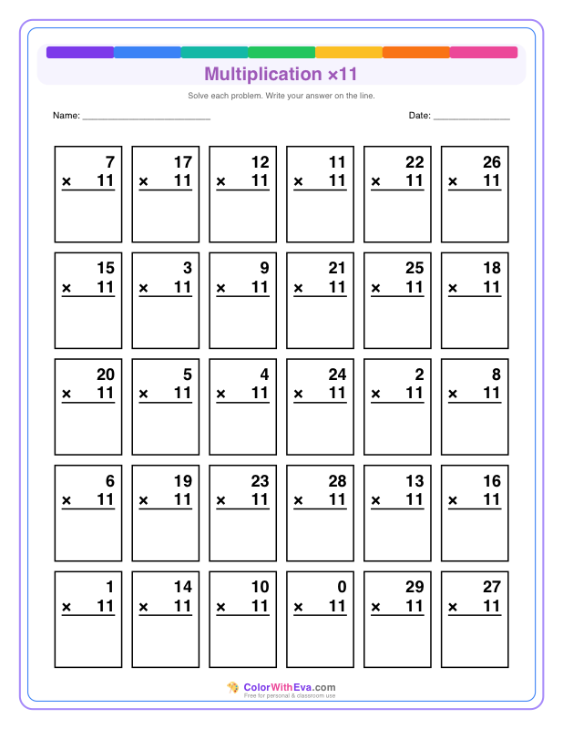 Multiply by 11 (Set 2) thumbnail