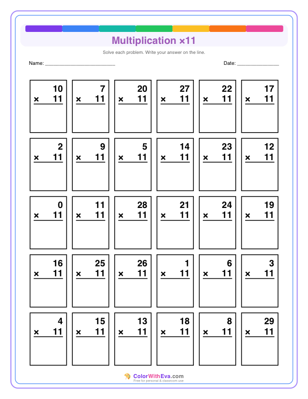 Multiply by 11 (Set 3) thumbnail