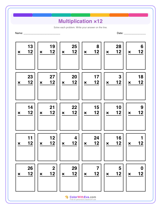 Multiply by 12 (Set 2) thumbnail