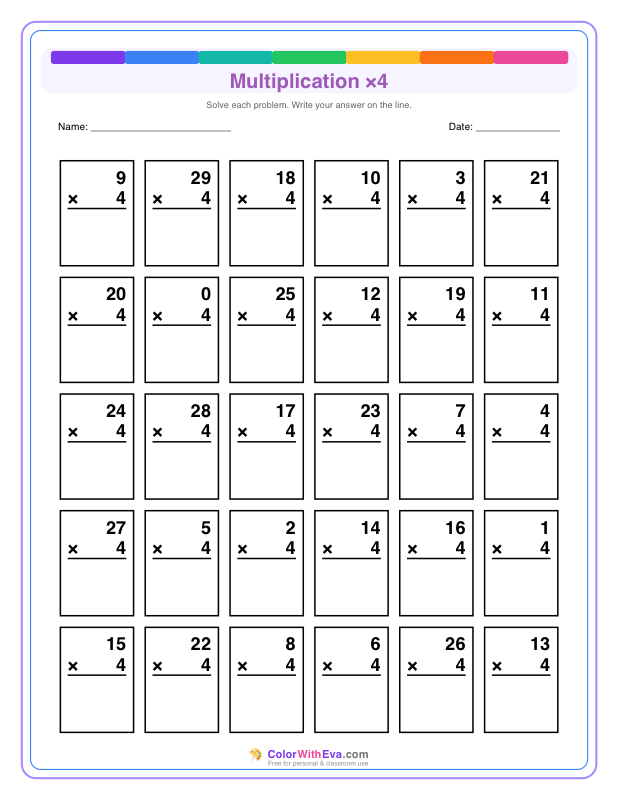 Multiply by 4 (Set 1) thumbnail