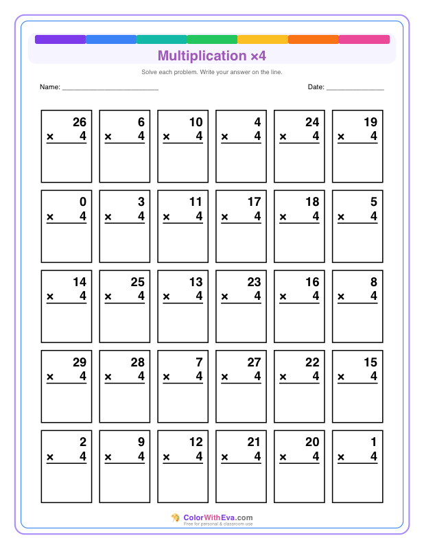 Multiply by 4 (Set 2) thumbnail