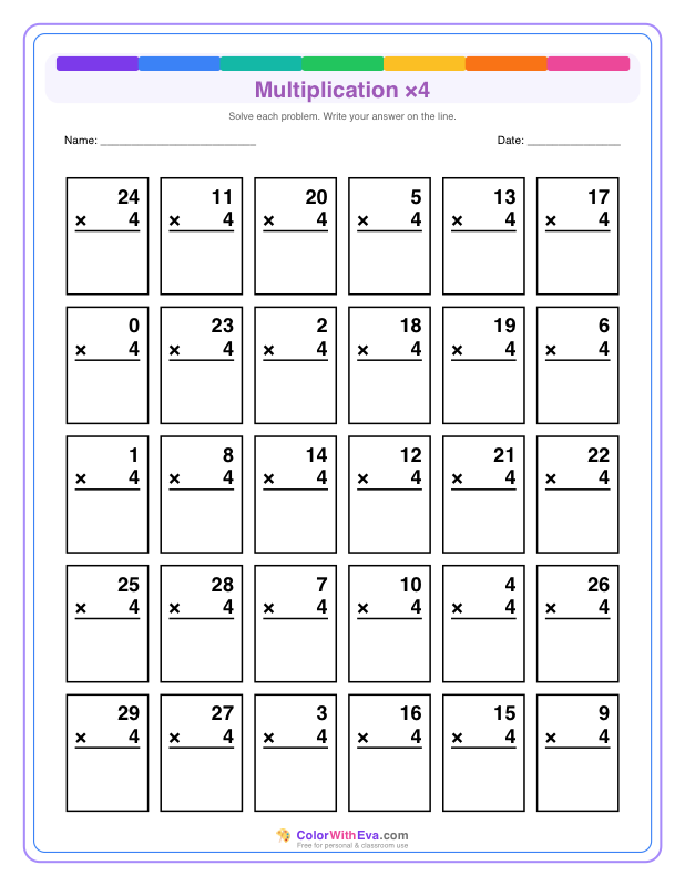 Multiply by 4 (Set 3) thumbnail