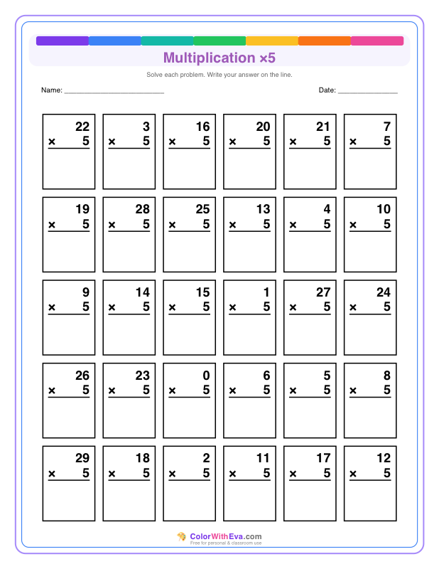 Multiply by 5 (Set 1) thumbnail