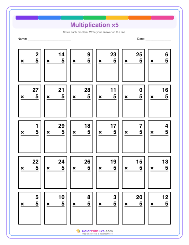 Multiply by 5 (Set 2) thumbnail