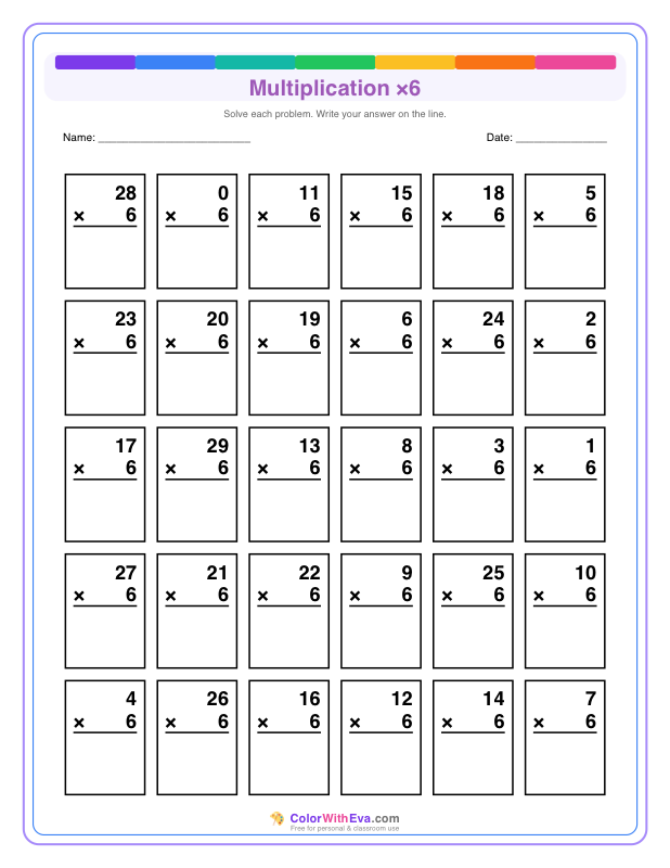 Multiply by 6 (Set 2) thumbnail