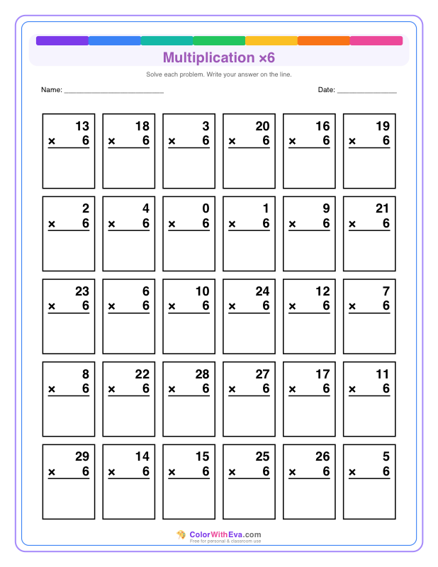 Multiply by 6 (Set 3) thumbnail