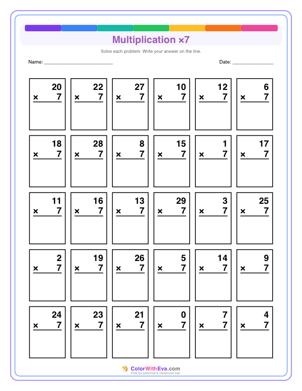 Multiply by 7 (Set 2) thumbnail