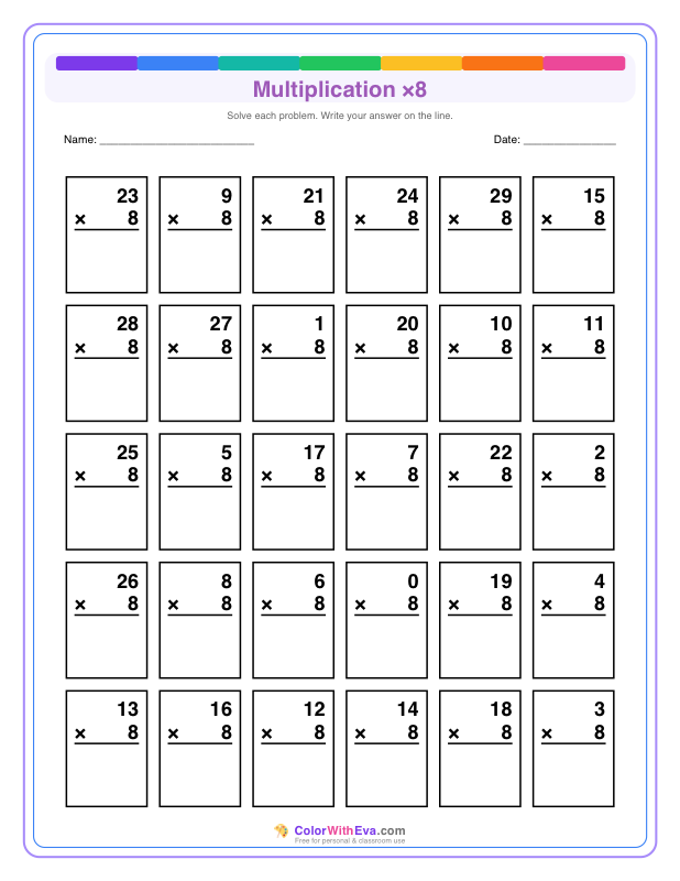 Multiply by 8 (Set 3) thumbnail