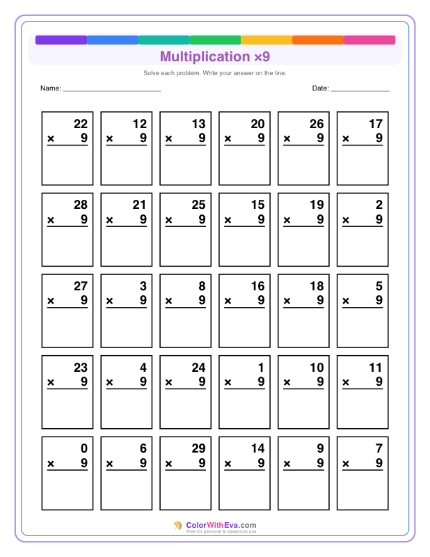 Multiply by 9 (Set 2) thumbnail