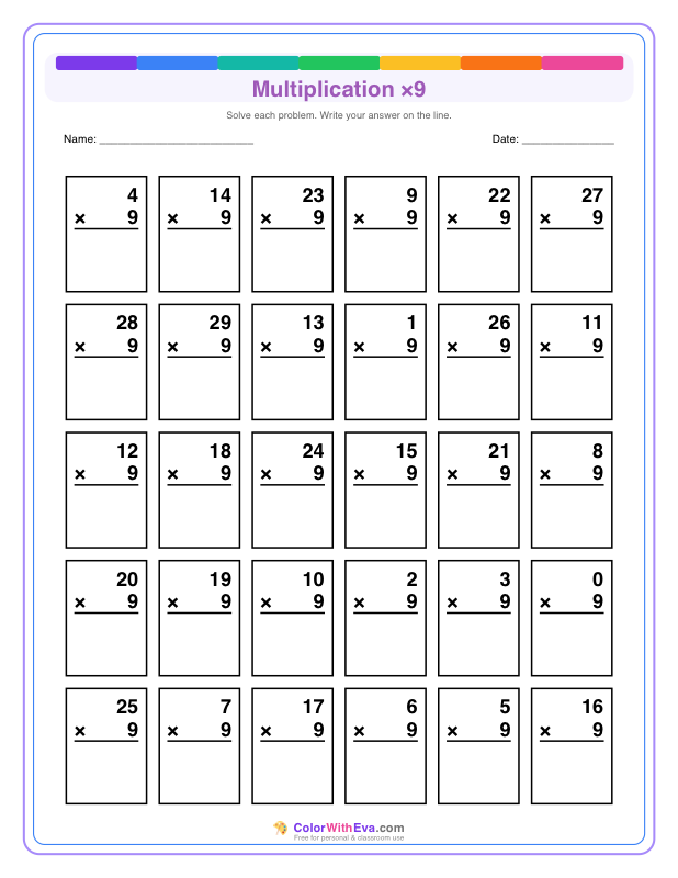 Multiply by 9 (Set 3) thumbnail