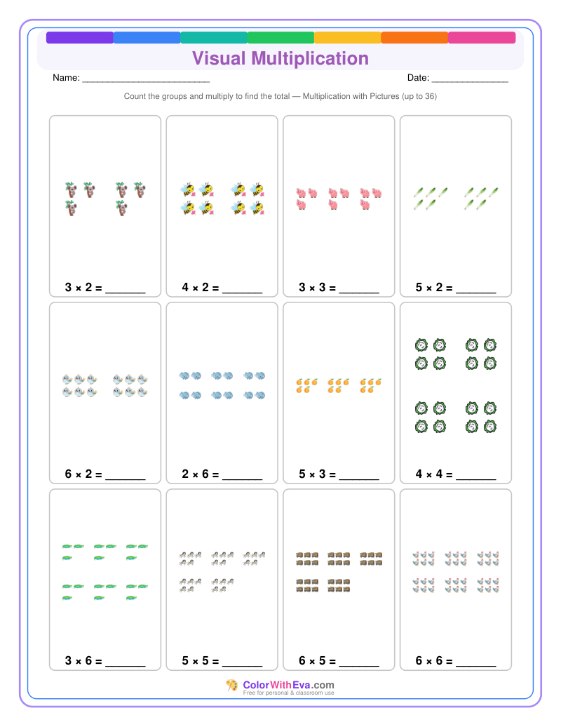 Visual Multiplication: Level 3 (Set 4) thumbnail