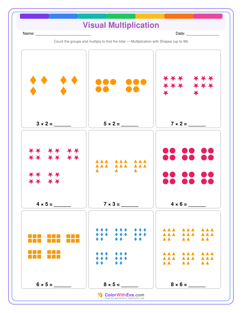 Visual Multiplication: Level 4 (Set 1) thumbnail
