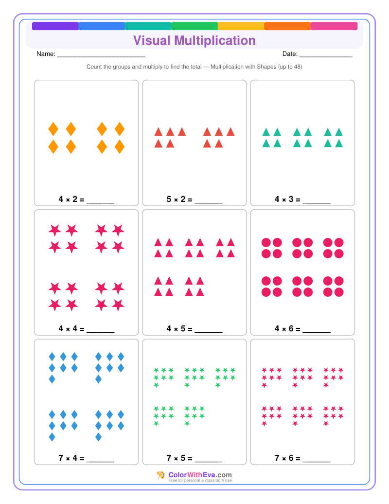 Visual Multiplication: Level 4 (Set 2) thumbnail