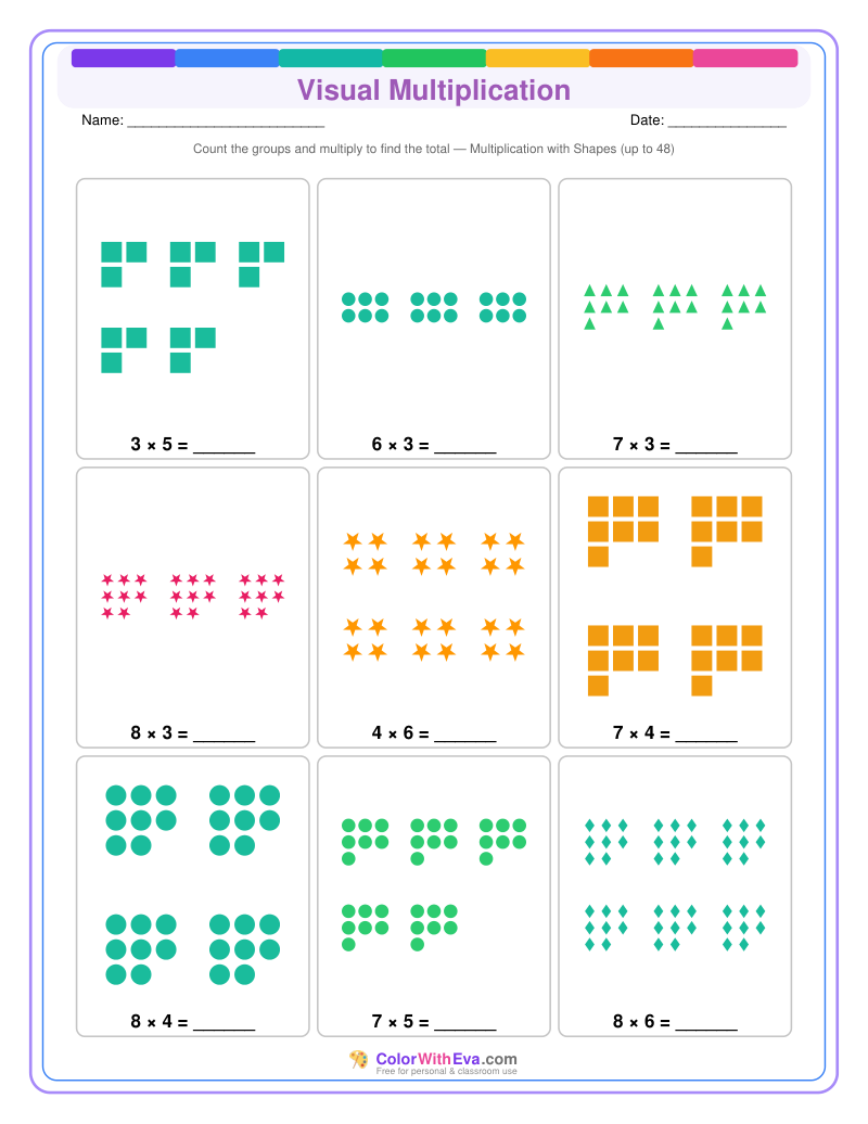 Visual Multiplication: Level 4 (Set 3) thumbnail