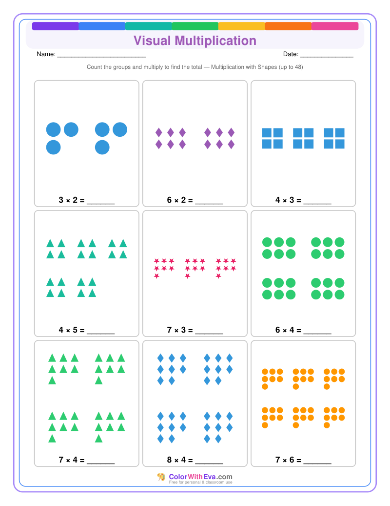 Visual Multiplication: Level 4 (Set 4) thumbnail