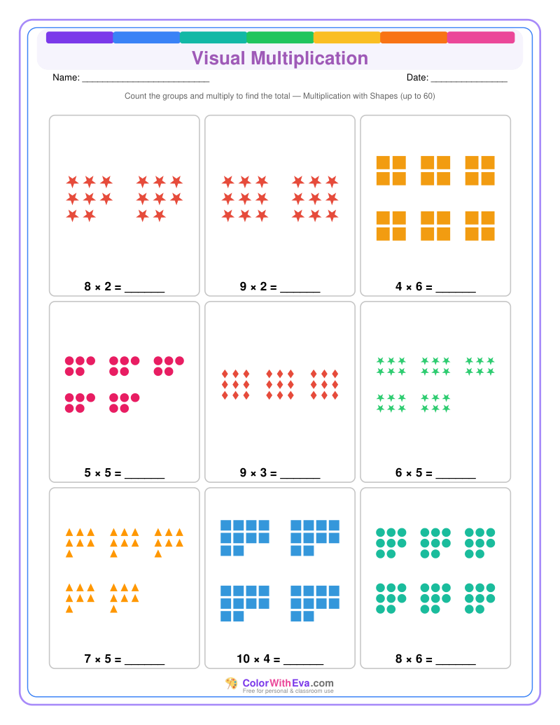 Visual Multiplication: Level 5 (Set 1) thumbnail