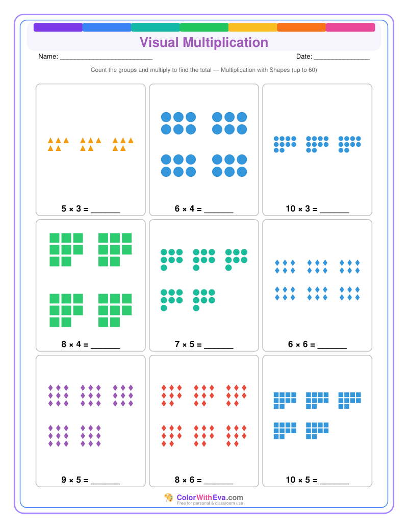 Visual Multiplication: Level 5 (Set 2) thumbnail