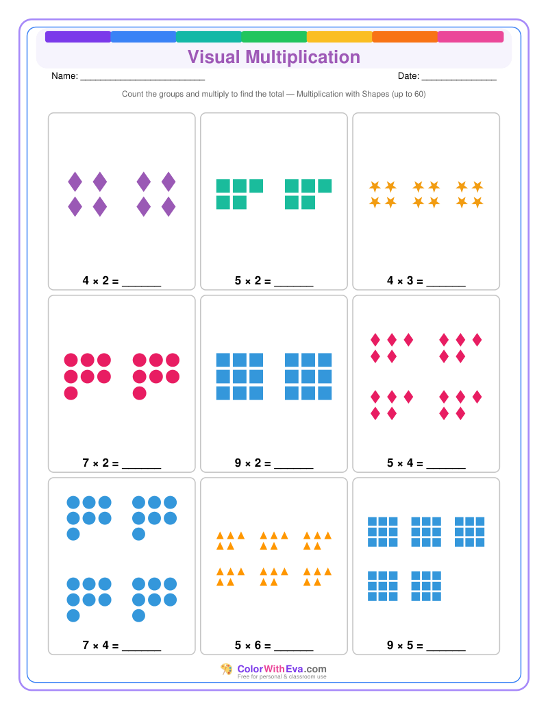 Visual Multiplication: Level 5 (Set 3) thumbnail
