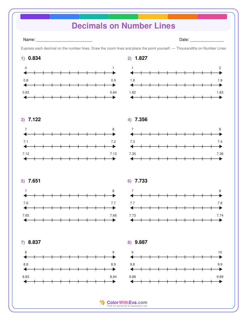 Decimals on Number Lines: Level 3 (Set 2) thumbnail
