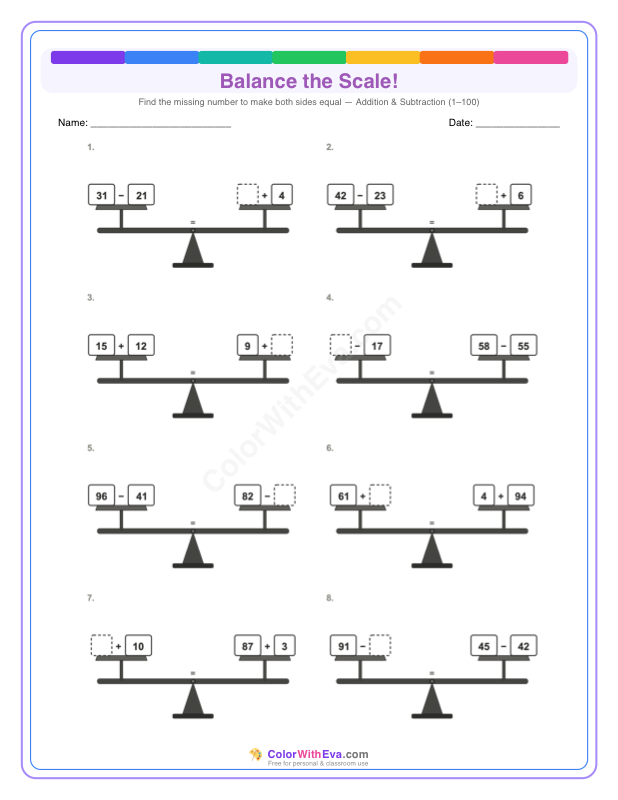 Balance the Scale: Level 4 (Set 3) thumbnail
